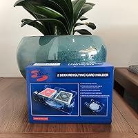 Vista 6 de Yuanhe Bandeja giratoria de 2 barajas para naipes giratoria, tarjetero