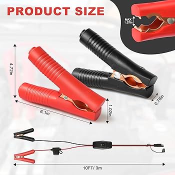 Buy SCCKE 3.3FT 14AWG Battery Alligator Crocodile Clip To 2 SAE Connector Extension Cable 12 V Sae Quick Release Adapter To Alligator Clips Quick Disconnect Cable