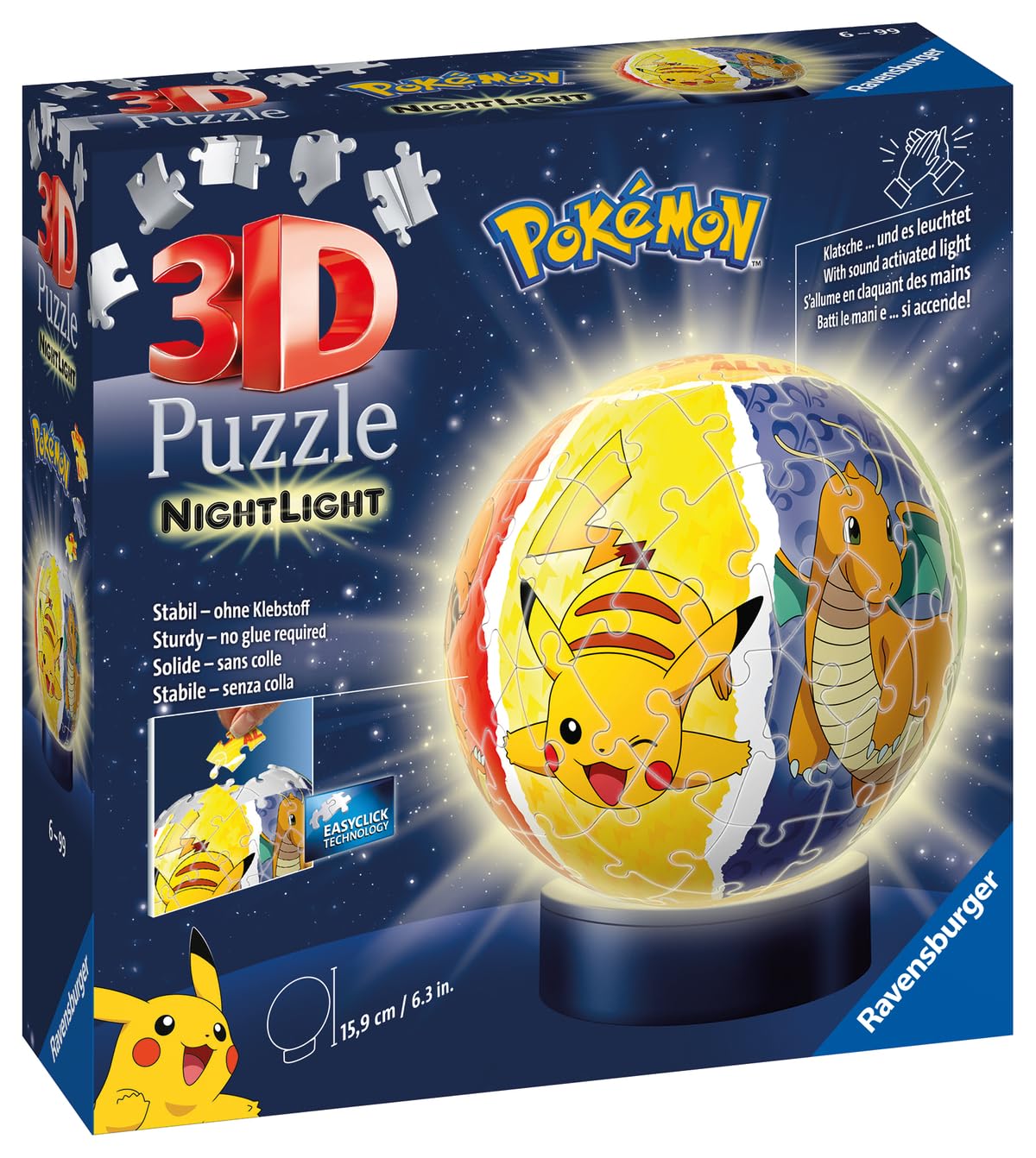 ポケカおもちゃ パズル Amazon | Ravensburger 3D Puzzle 11547 - Nachtlicht Puzzle-Ball