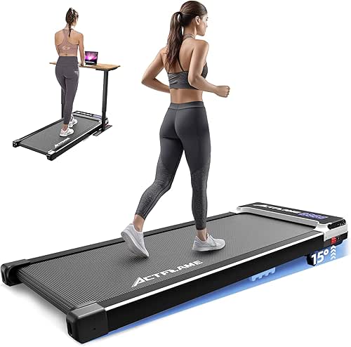 ACTFLAME Walking Pad with Incline, Portable Treadmill for Home, 4