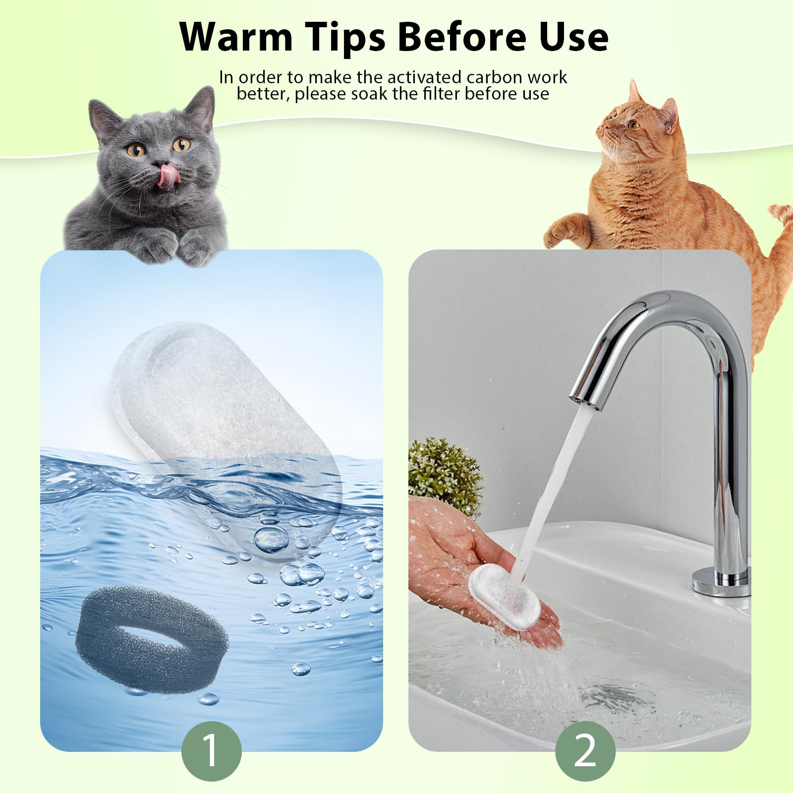 12st Filter Spons Kat Fontein, Zachte Voorfilter Spons Boogvormige Water Fontein Filters Vervanging Huisdier Cat Fountain Filter Replacemet voor Clear Kat Fontein Hond Water Dispenser