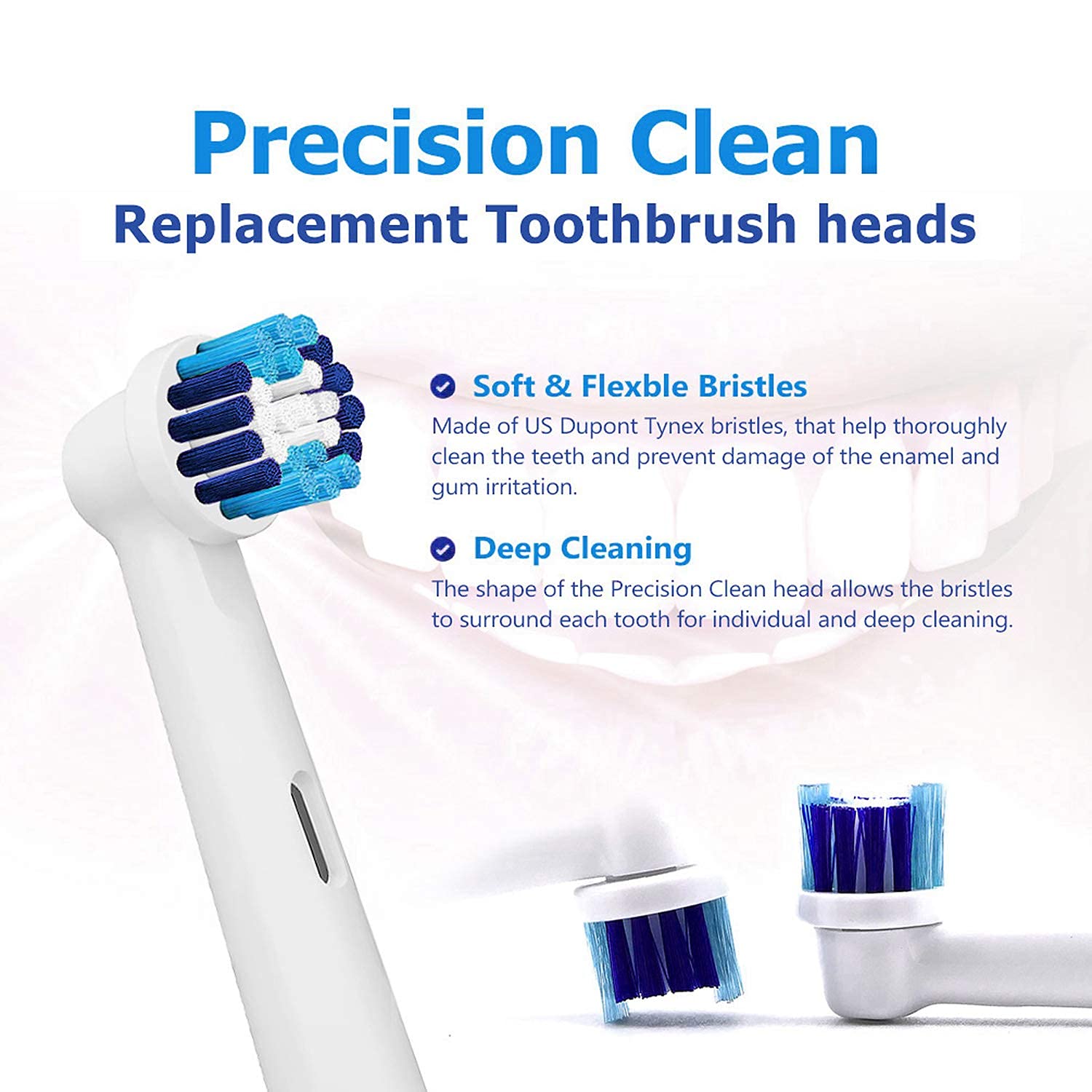 MAYCREATE 4 Pack Electric Brush Heads for Braun 500-7000 1