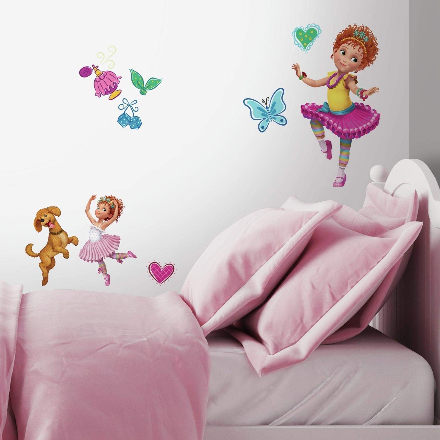 RoomMates Fancy Nancy Peel and Stick Wall Decals,Pink, Blue, Red, 11 Count (Pack of 1356) - Image 2