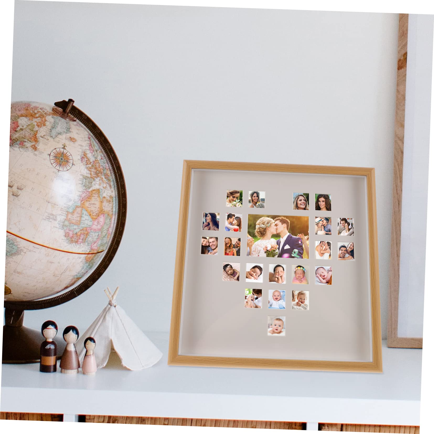 GOOHOCHY Wood Picture Frame Kids Art Frame School Artwork Display Diy Kids Craft Oil Painting Decorative Wall Art