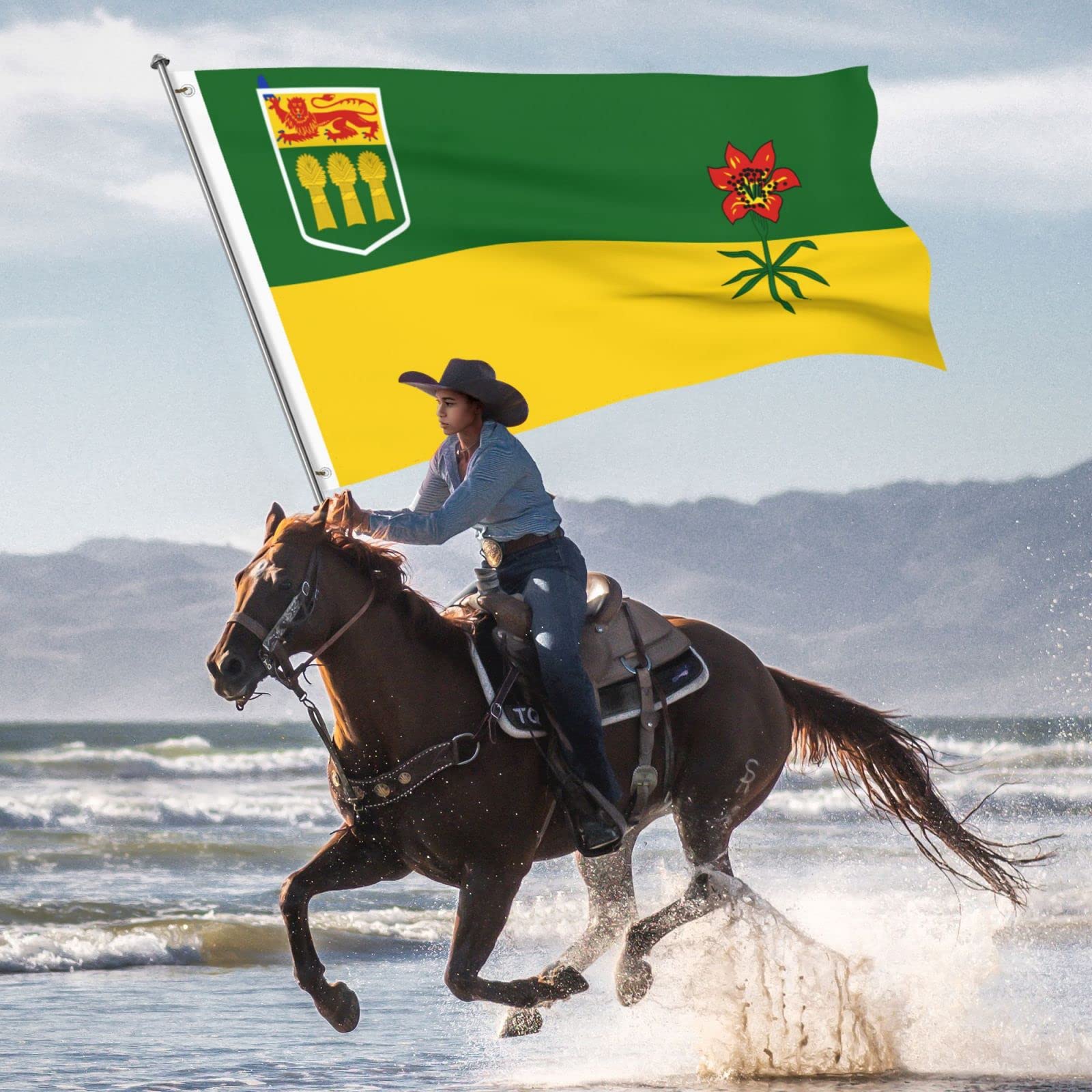 Amazon.com : Flag of Saskatchewan Flags 5x8 Ft Outdoor Flag Banner
