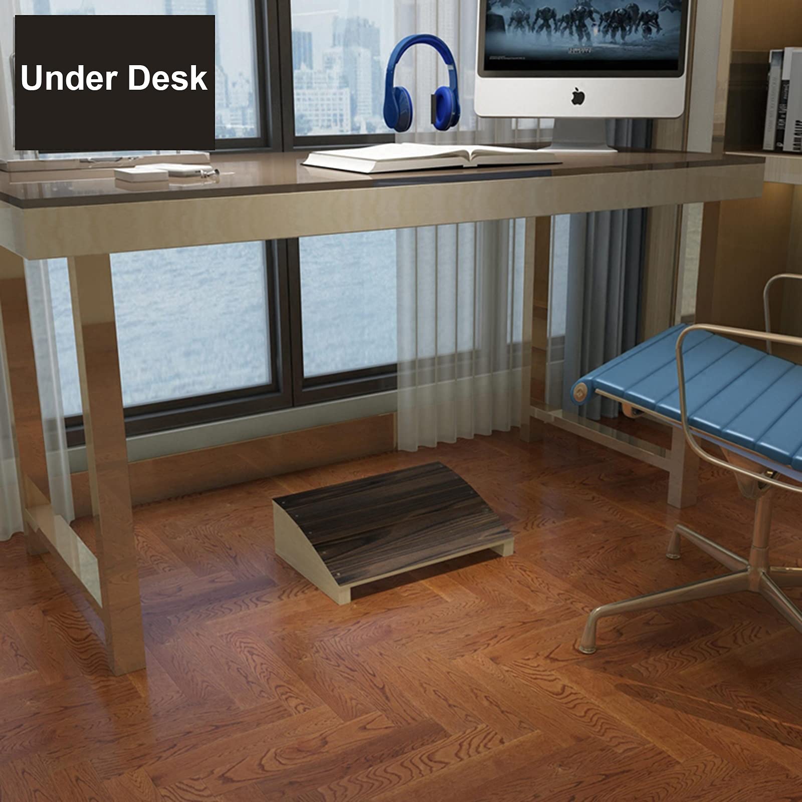 LXLA Poggiapiedi Legno Massiccio Ergonomico Poggiapiedi Inclinato Anti Scivolo, sotto La Scrivania Sgabello per Supporto per La Postura Seduta, Casa Ufficio, Regali di Natale