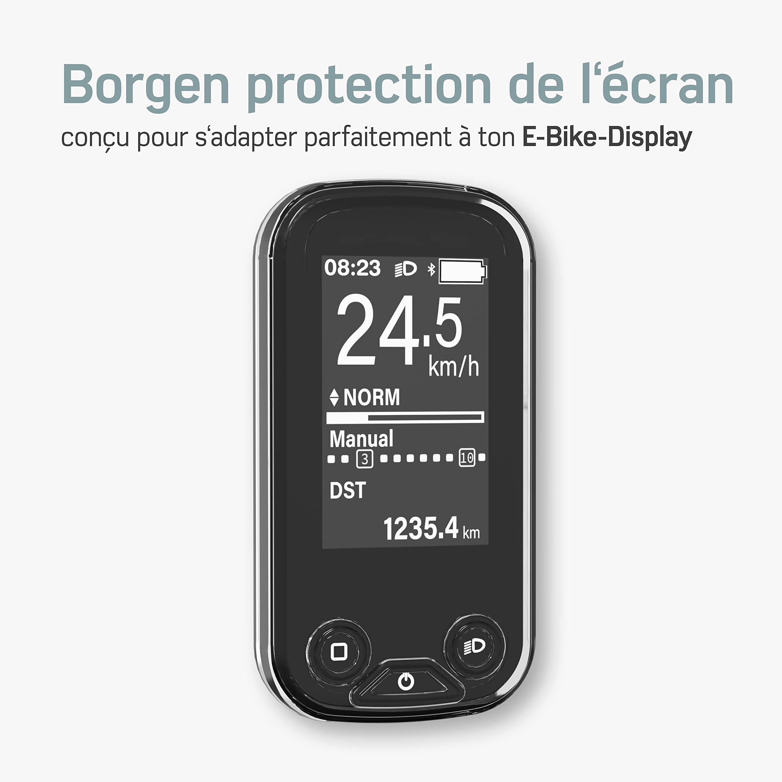 étanche TPU Protection D'Écran Borgen Pour Shimano Steps SC-E6100 étanche TPU Protection D'Écran Borgen Pour Shimano Steps SC-E6100