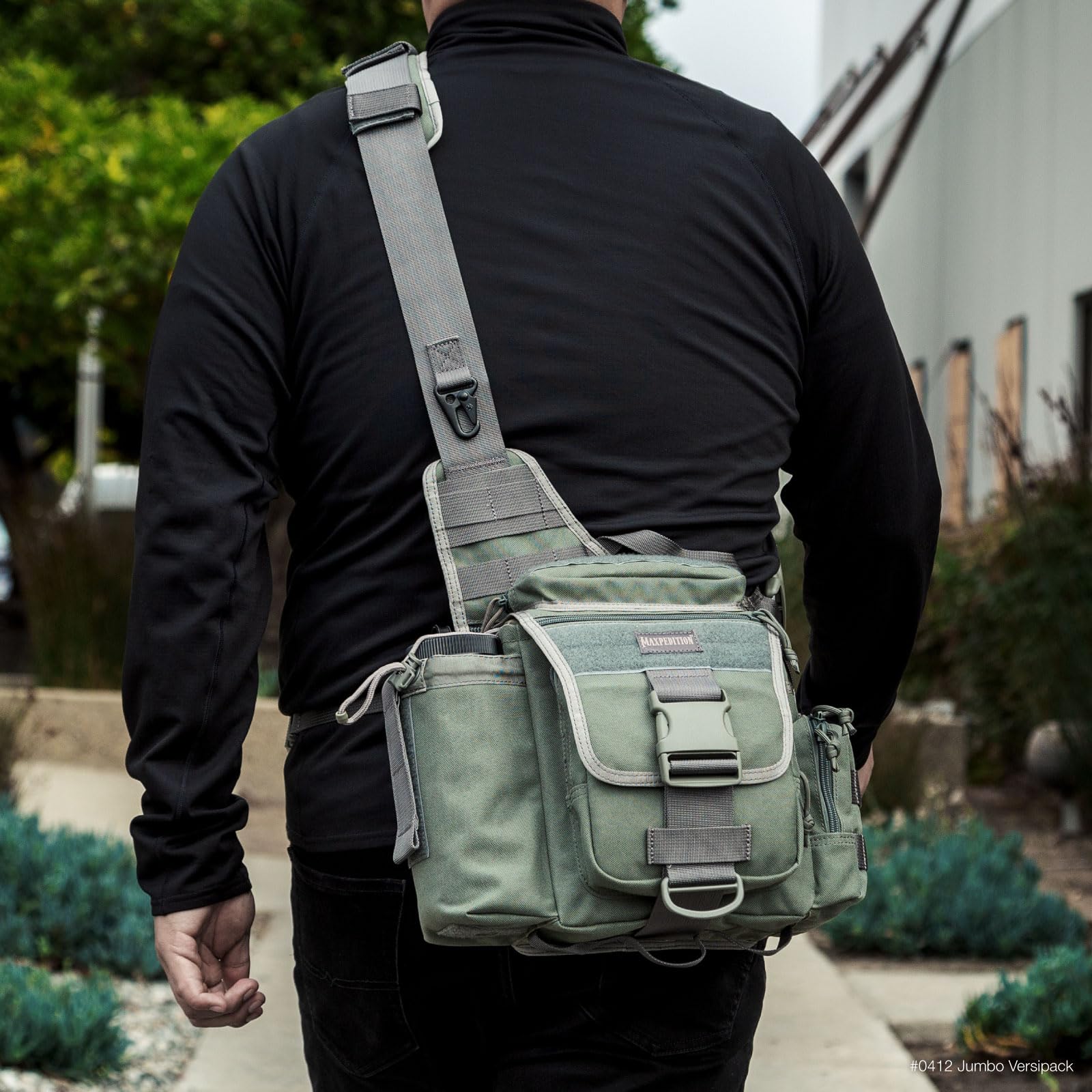 Maxpedition Jumbo Versipack Torba na ramię - Liście Zielone, 3,5 l, Zielone liście, Rozmiar Uniwersalny