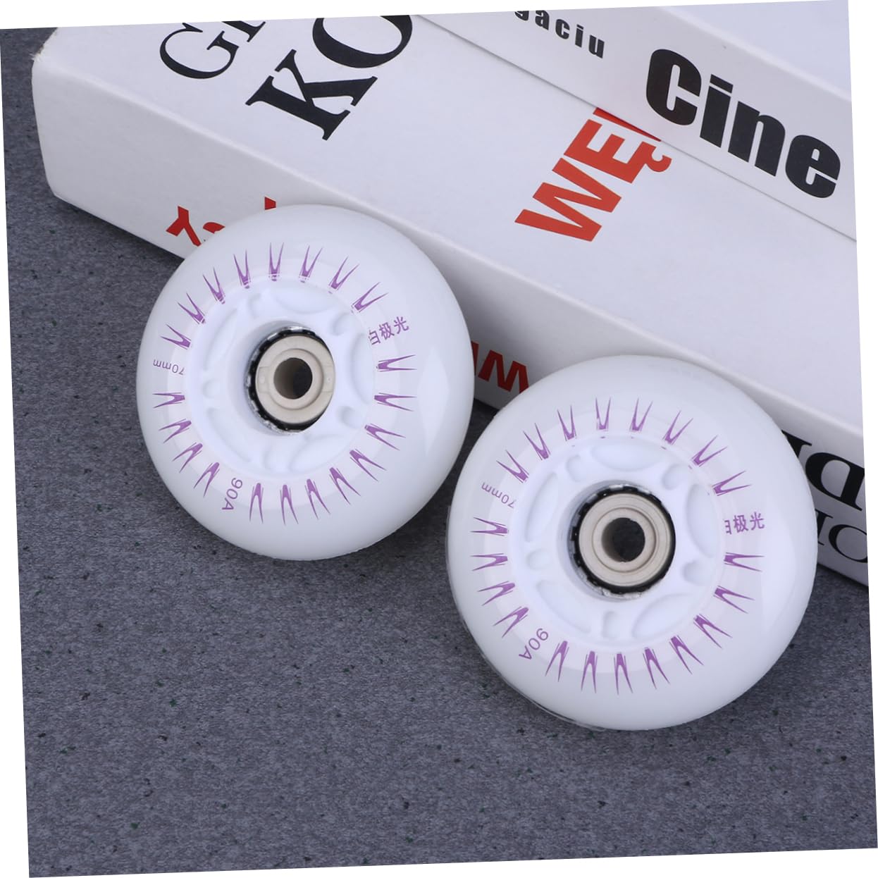 BESPORTBLE Light up Wheels for Roller Skates 2pcs 70mm Pu Inline Skates Accessories Sturdy 90a Hardness