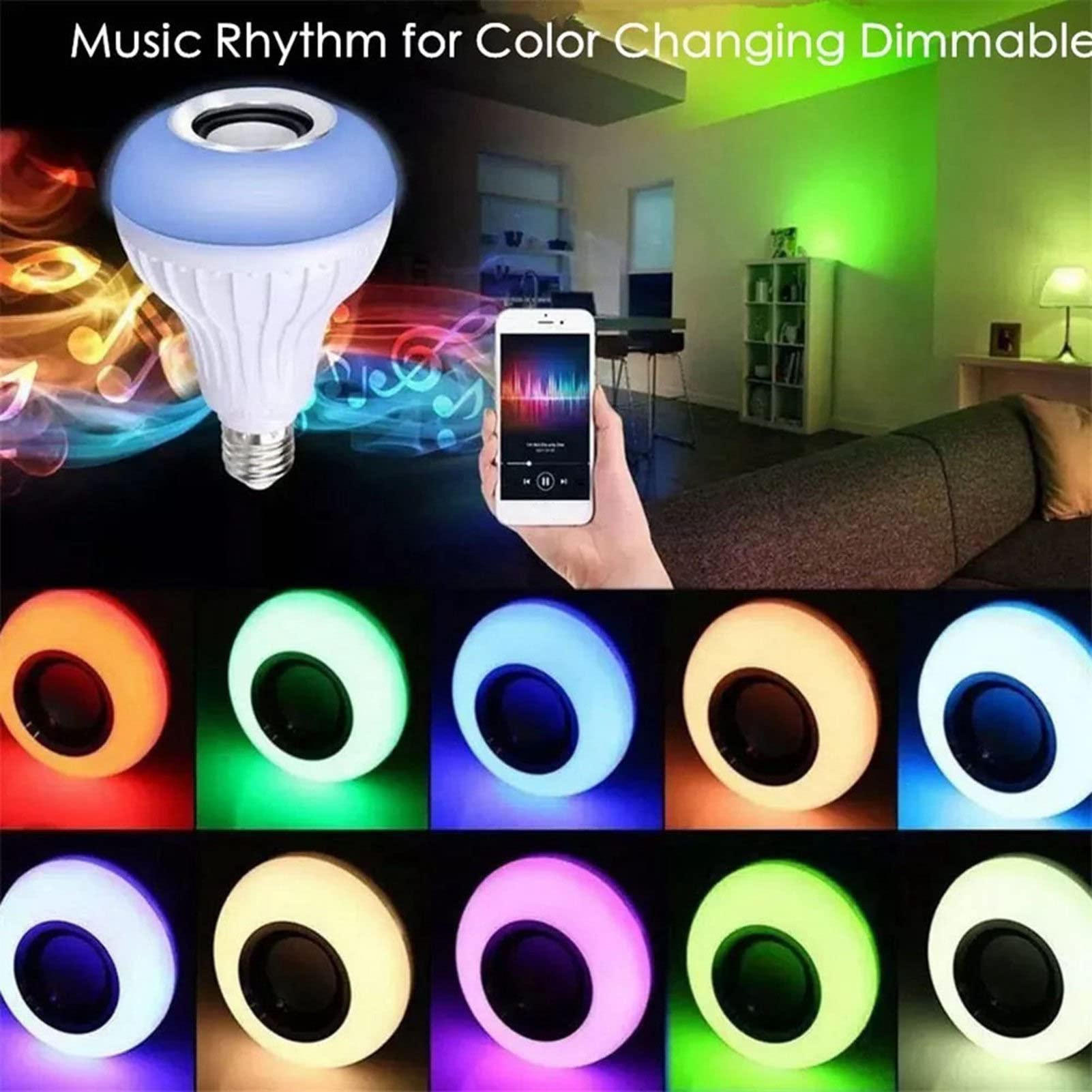 Lampada Smart RGB con Altoparlante Bluetooth e Ricarica