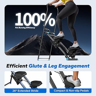 Stair Stepper Machine Compact Foldable Home Gym Vertical Climber Exercise Equ - View #10