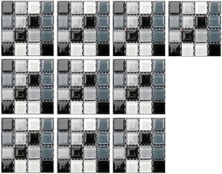 azulejo adesivo - cristal,10 folhas ladrilhos metrô, 3D cola em ladrilhos backsplash para cozinha e