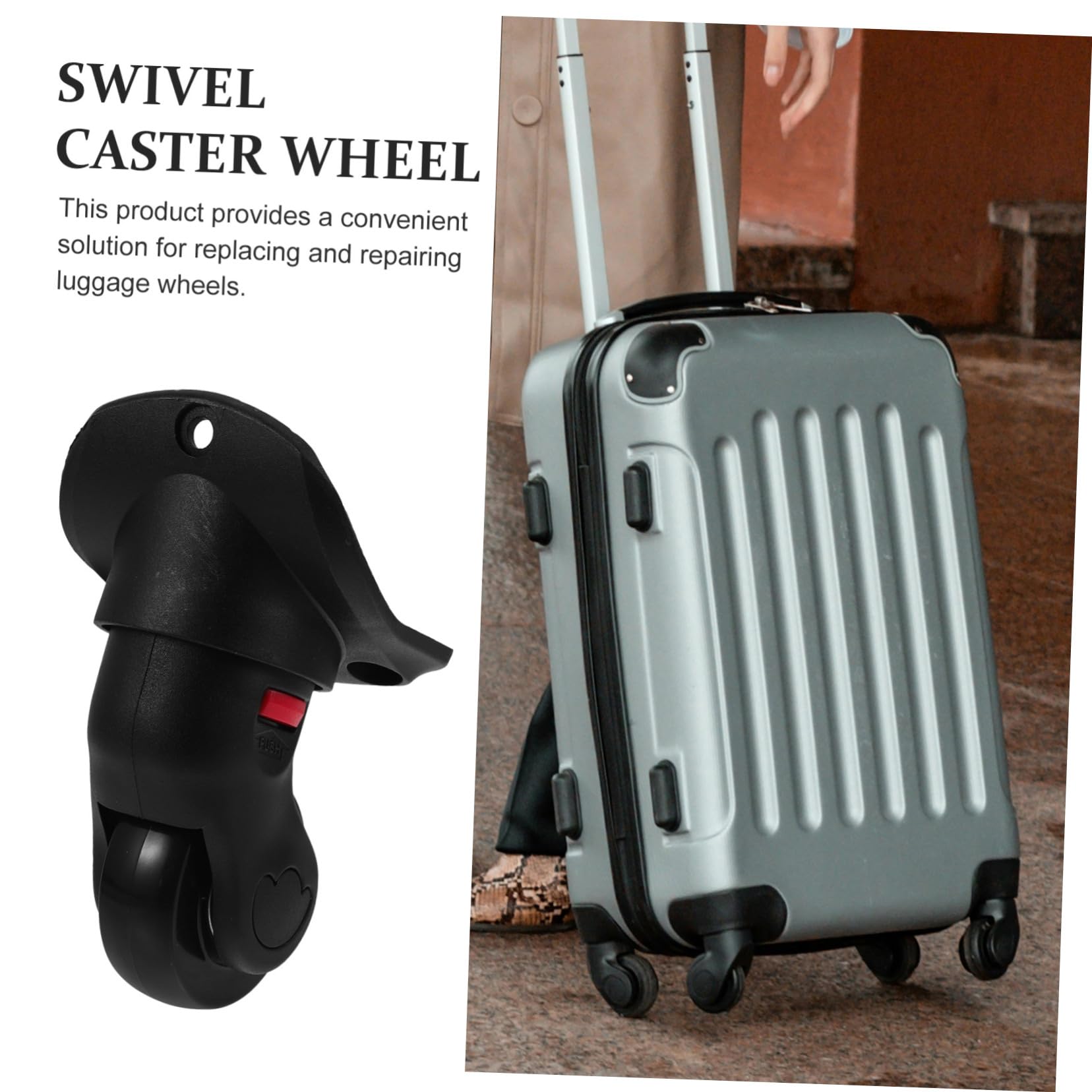 Confezione da 5 ruote girevoli di ricambio universali per bagagli, in nylon resistente, per valigie, borse da viaggio e trolley, facili da installare, rotolamento fluido