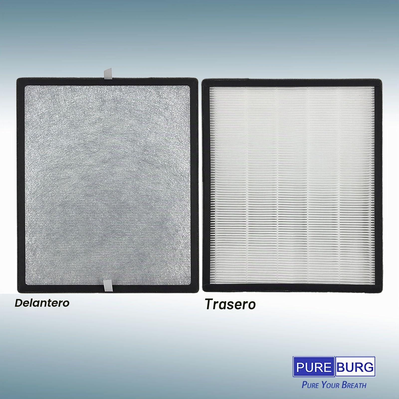 PUREBURG Filtro de repuesto compatible con purificadores de aire Levoit LV-PUR131 LV-PUR131S, filtro número de pieza LV-PUR131-RF, H13 True HEPA y carbón activado, 2 juegos (paquete de 4 piezas)