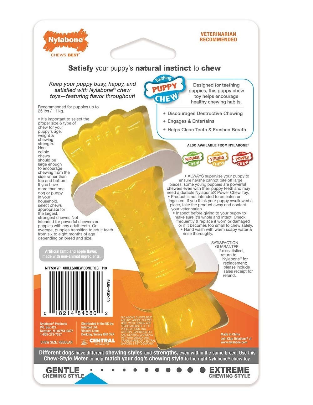 Nylabone - Set di 3 giocattoli per la dentizione del cucciolo di Frozen, regolari