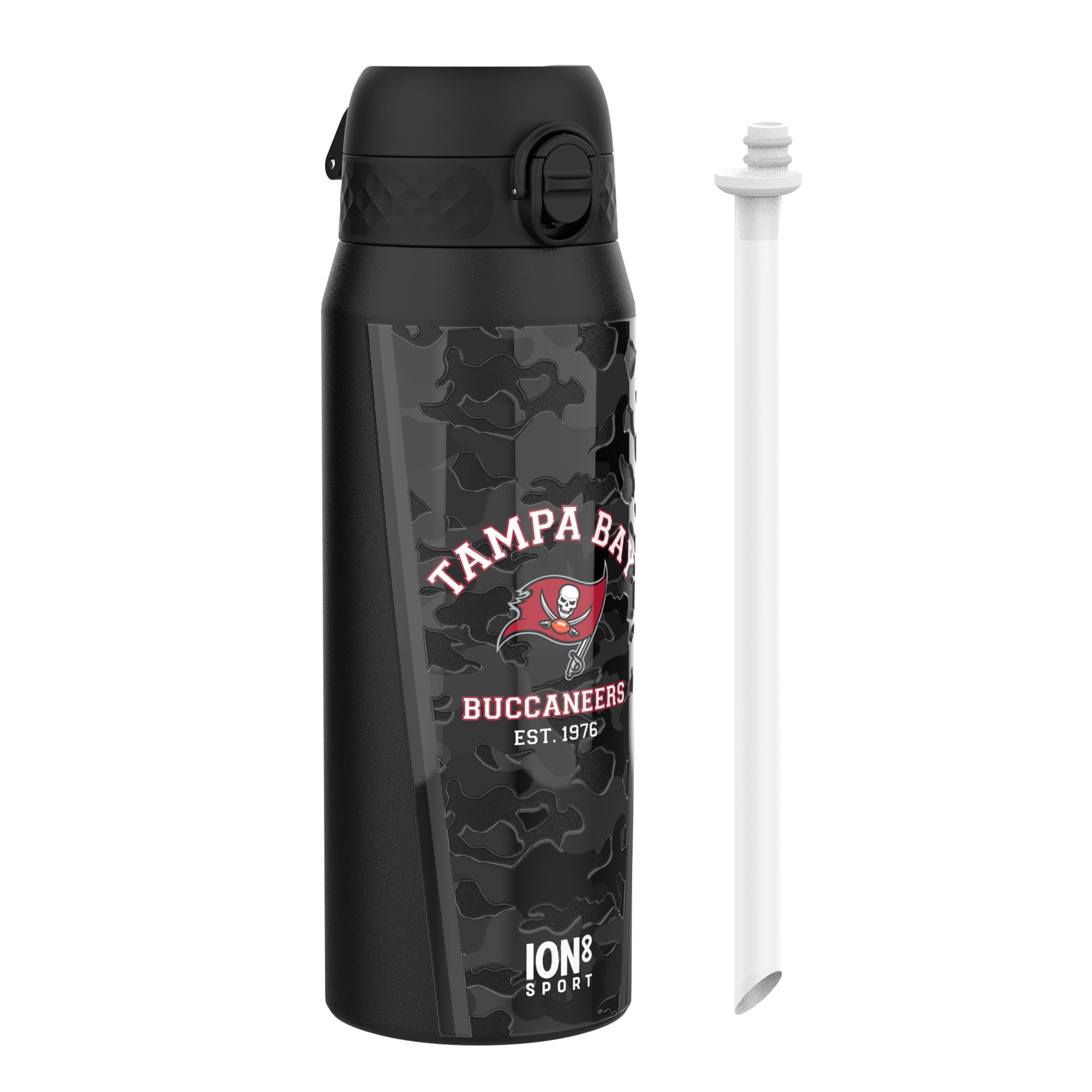 Rackhams Nfl X Ion8 Insulated Steel Water Bottle, Nfl Buccaneers, 750Ml (24Oz)