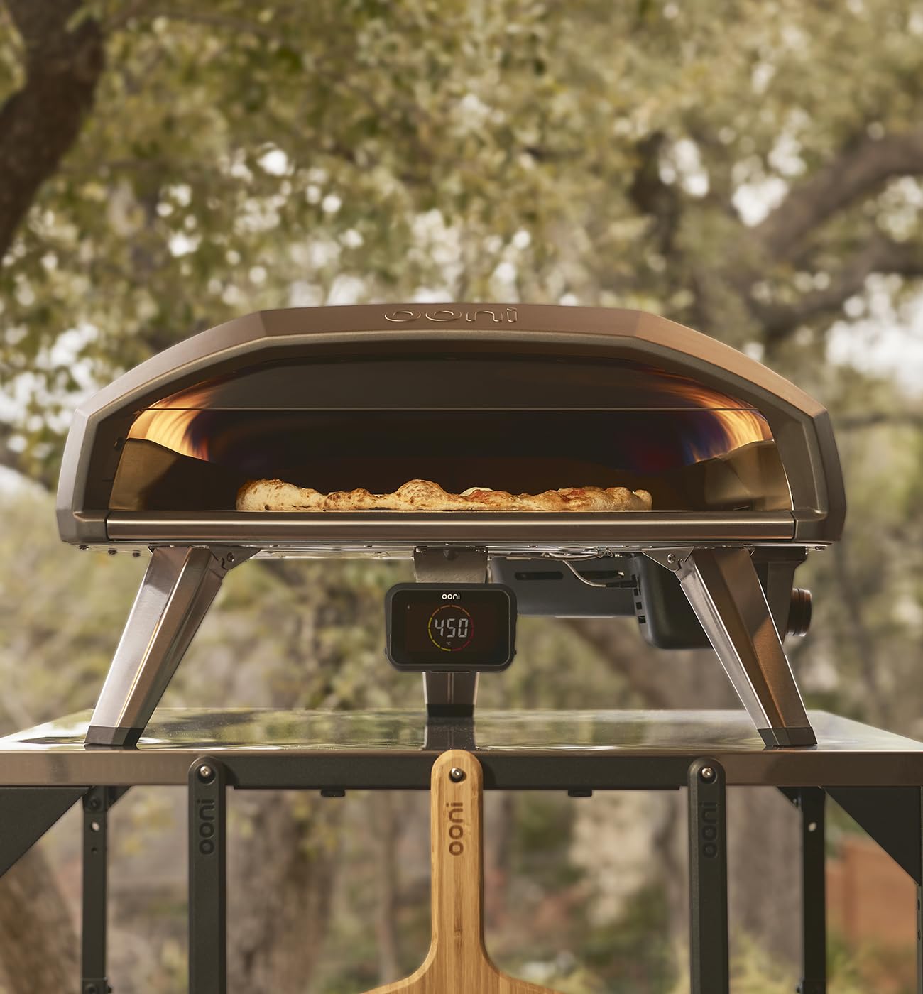 Ooni Koda 2 Pro 18" Gas Pizzaofen – Schwarzgrau – Gas Pizzaofen mit 2 Kochzonen – Kompakt & Tragbarer Outdoor Pizza Ofen – Perfekt für Neapolitanische Pizza in 60 Sekunden