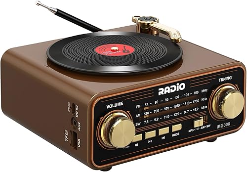 Portable Retro AM FM SW Transistor Radio with Bluetooth Speaker Loud Sound 2000mAh Rechargeable Battery Vintage Radio Bluetooth Support AUXUSBTF