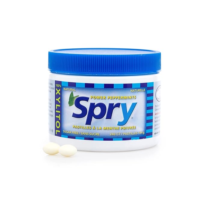 Spry Xylitol Peppermint Caramelo Sin Azúcar 240 Unidades Pack miniatura 9