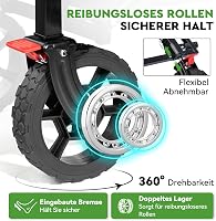 HIKENTURE összecsukható kézikocsi 140L 150kg teherbírás strand camping bevásárlás - Black 3