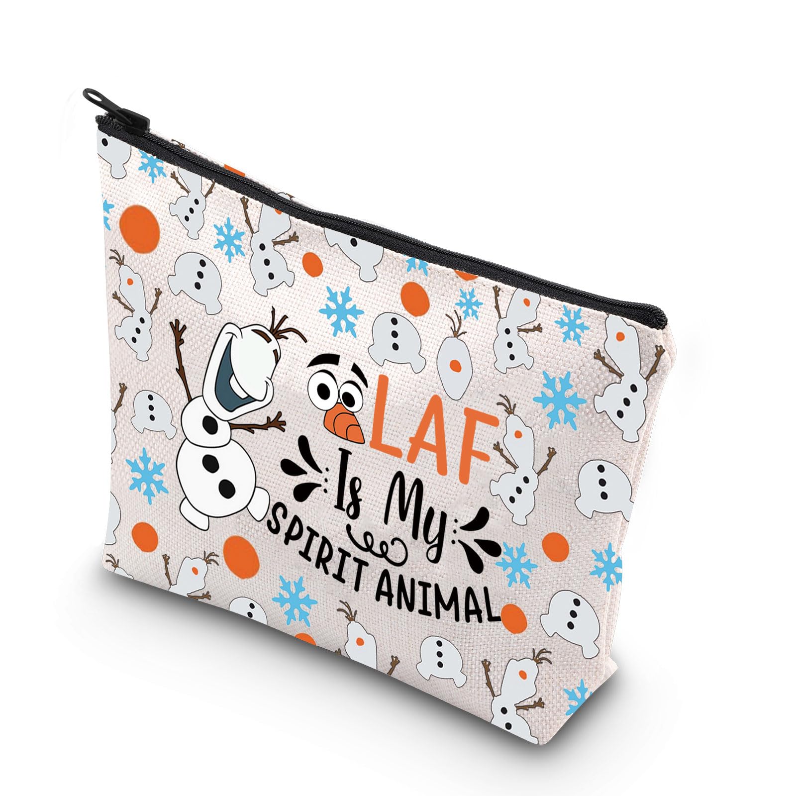 JNIAP Snowman Olaf Cosmetic Makeup Bag Olaf Lover Gifts Princess Elsa And Anna Gifts Olaf Samantha Zipper Pouch (OLAFspirit)