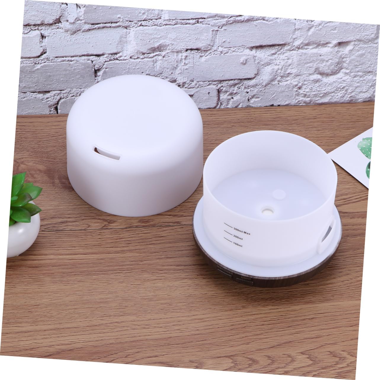 Do użytku domowego 300ml dyfuzor zapachowy powietrza dyfuzor olejków eterycznych LED Aroma dyfuzor zapachowy nawilżacz drewniana lampa do aromaterapii