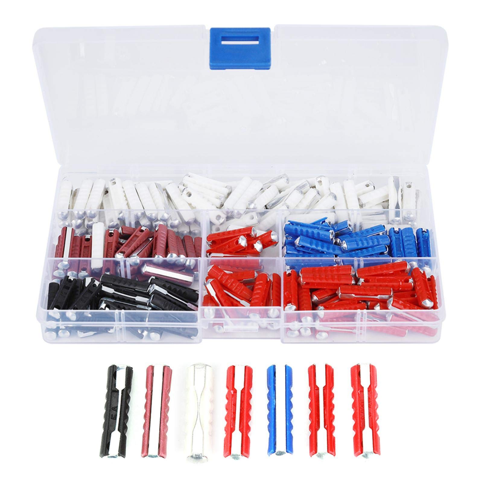 Boîte à fusibles de voiture, kit de fusibles de voiture 200 pièces pour un circuit de protection de fonctionnement sûr