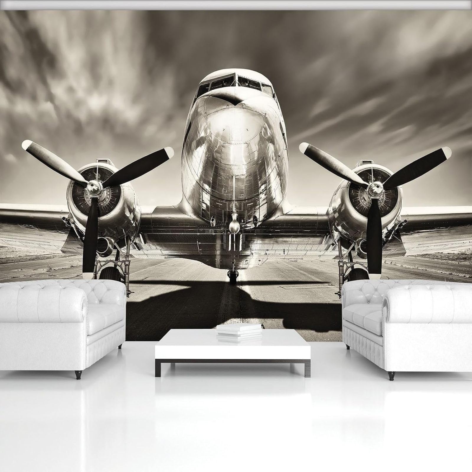 Kfjhgbdshhj 3D Mural Photo Mural-Wallpaper Aeroplane - For Living Room Bedroom - 3D - Clouds,400Cmx280cm Poster - Wall Sticker - Frameless Picture