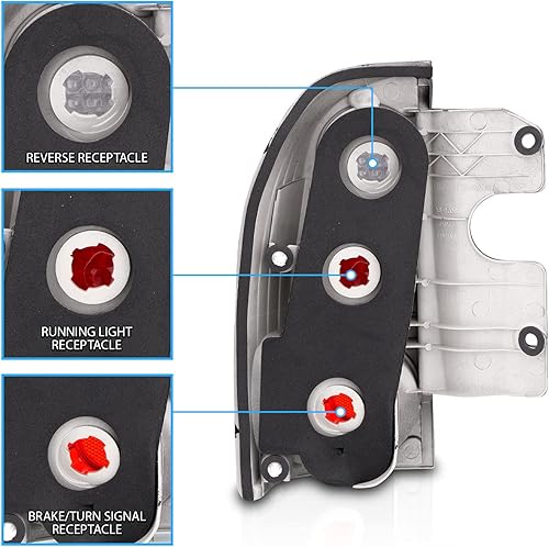 Miniatura 5 de AmeriLite Juego de luces traseras de freno cromadas para Suzuki Grand Vitara - lado del pasajero y del conductor