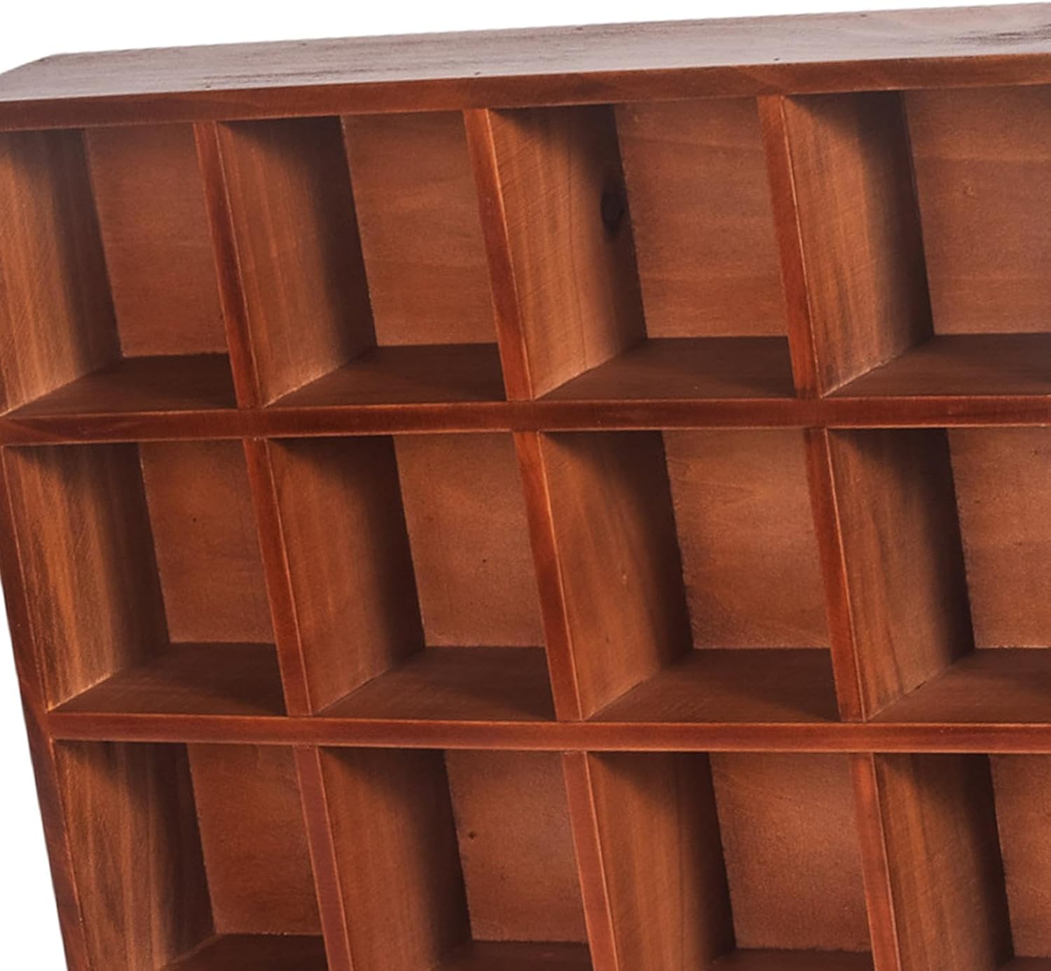 Freestanding Wooden Display Shelf with 12 Compartments for Teacups and Collectibles, Style A