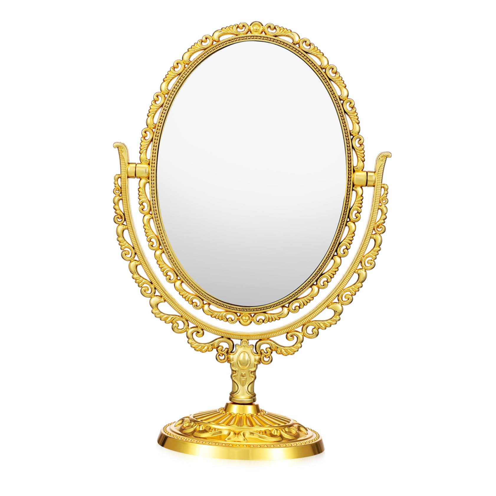 Miroir Vintage Miroir De Table Ovale Vintage Pivotant Avec Support