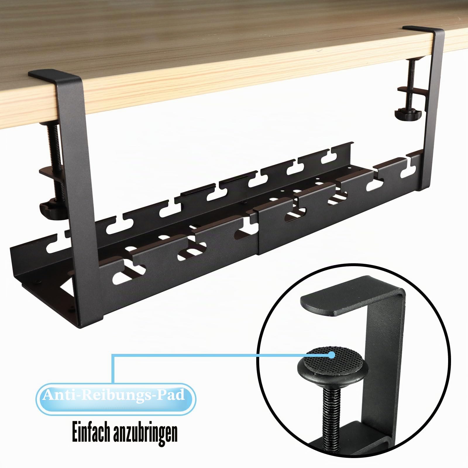 Kabelkanal Schreibtisch Einziehbar 29-55cm, Kabelwanne Management Büro | Kabelmanagement, Ohne Bohren, Verstellbar, Für Büro