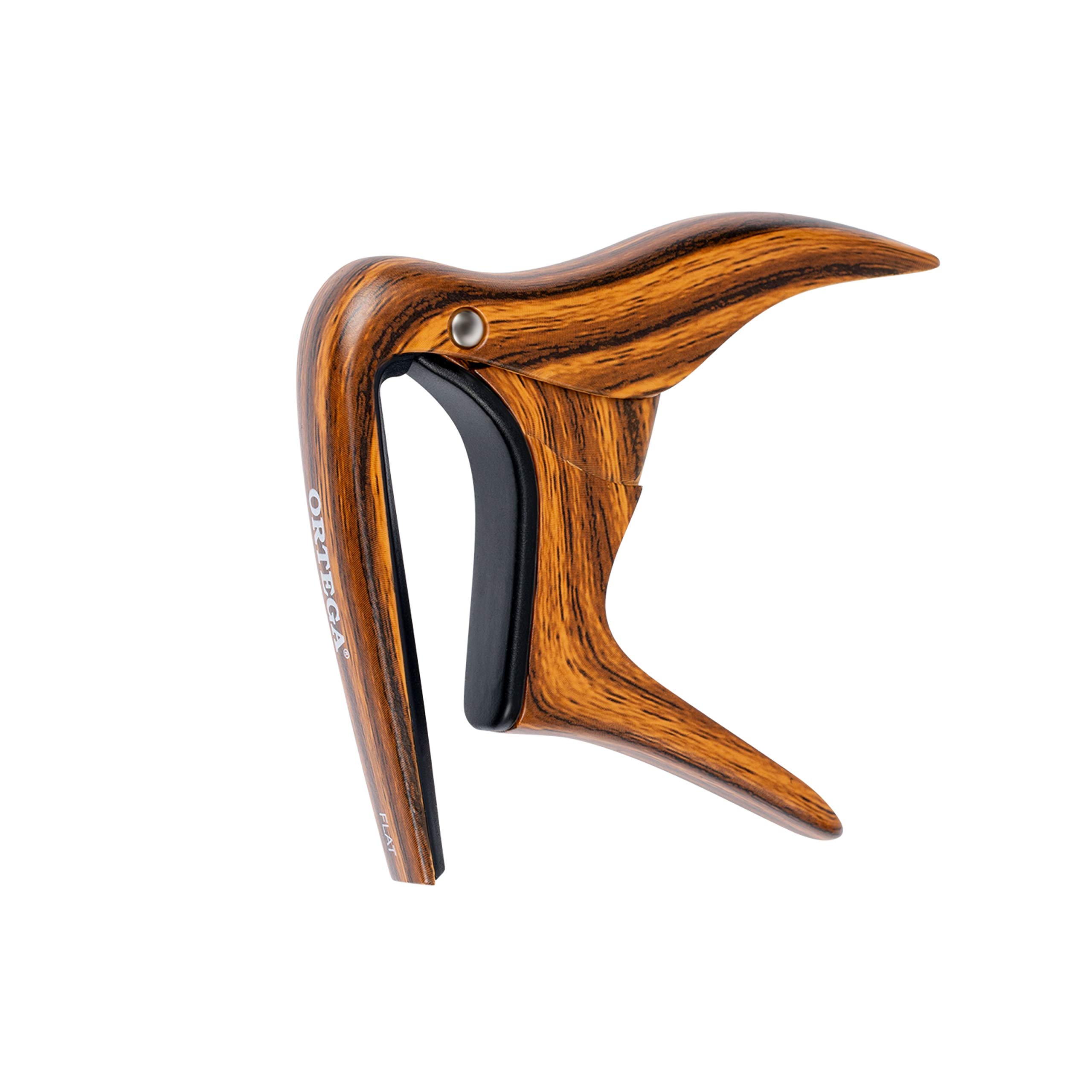 Ortega Guitars Capo Instrument Accessory - Flat - For Guitar - Aluminum Alloy, Dark Brown (OCAPO-WND)