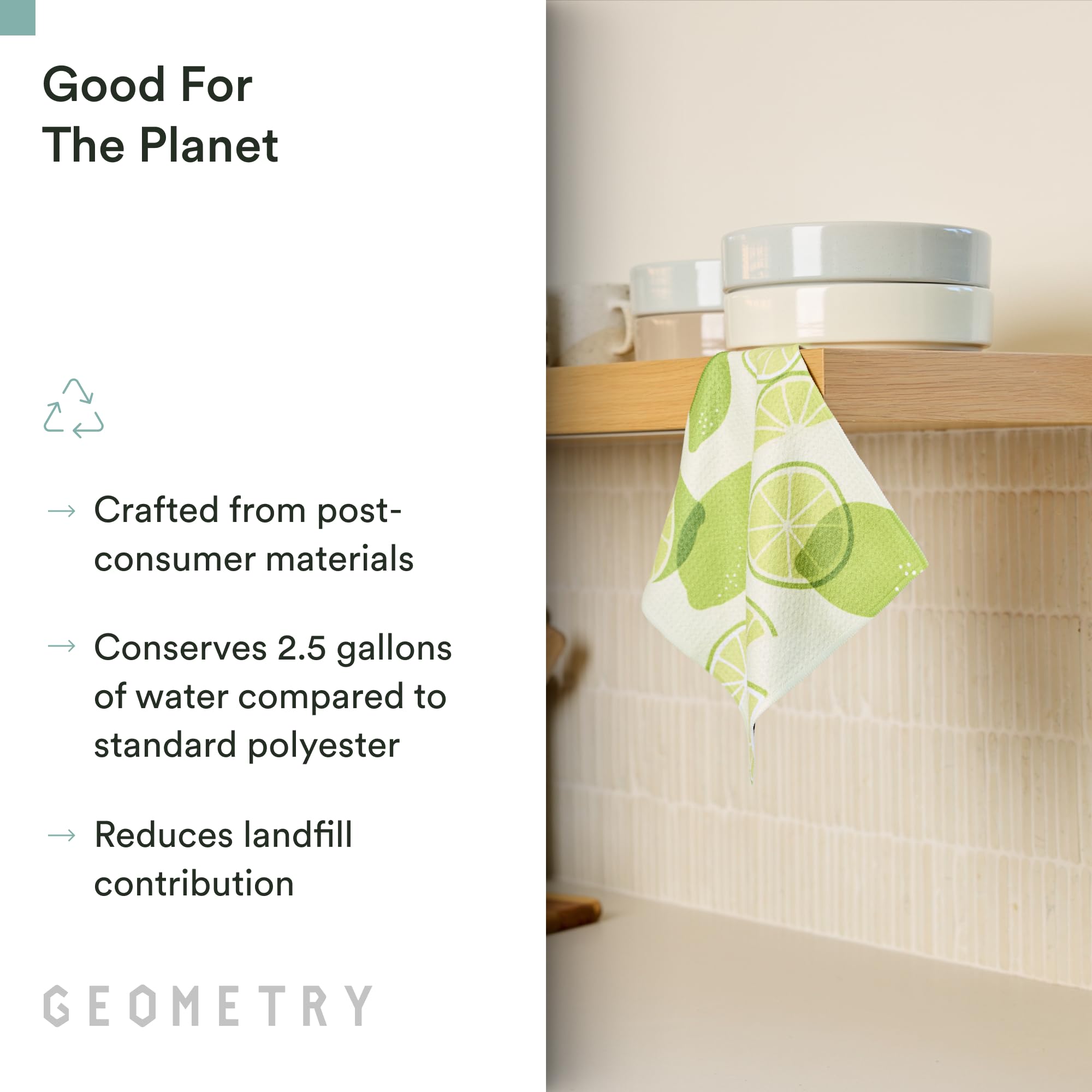 Geometry Paños de Cocina – Colección Primavera y Verano – Paños de Cocina Premium con Tejido geográfico – Toallas de Cocina absorbentes y de Secado rápido – Sweet Spring, 10 x 10 Pulgadas – 3 Piezas