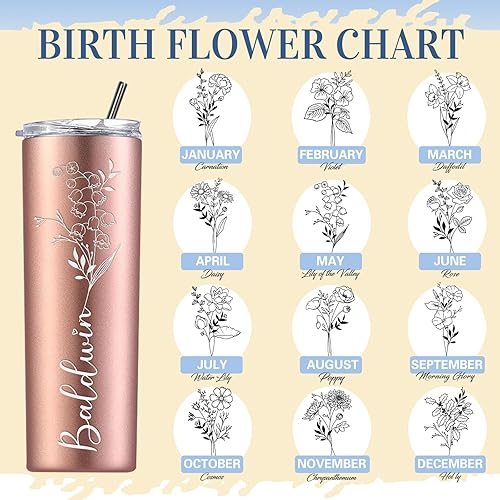 Miniatura 10 de Vasos personalizados para profesores con tapas y popotes, vaso delgado grabado personalizado con nombre personalizado, vaso aislado de 20 onzas,