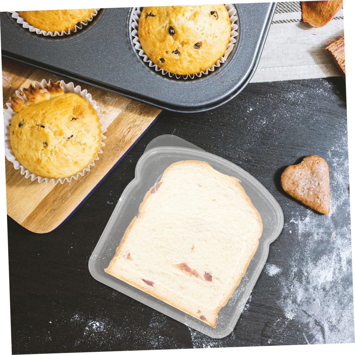 PRETYZOOM 8 Pz Scatola Per Toast Contenitore Contenitori Trasparenti Scatole Per Panetteria Contenitori Per Alimenti Piccoli Con Coperchi Sandwich Per Adulti Pp