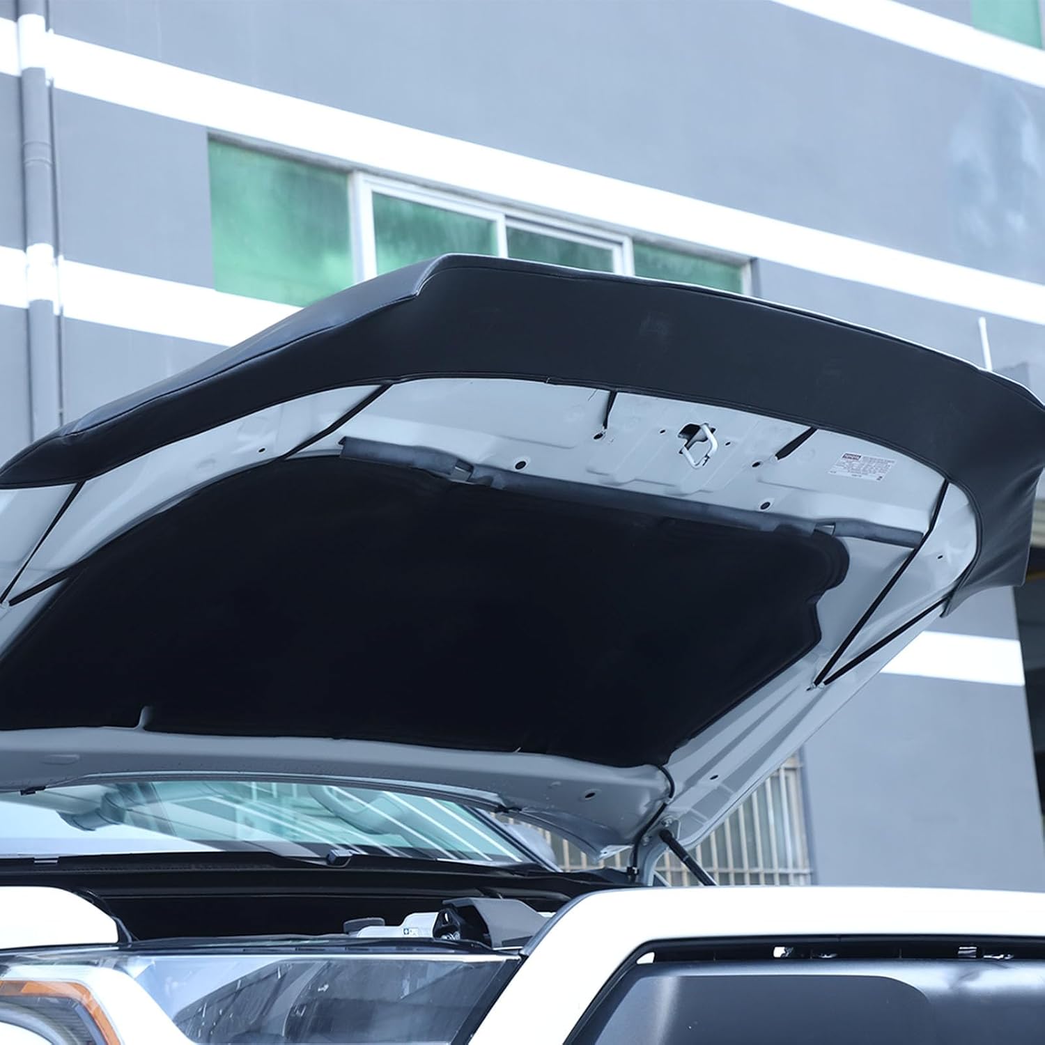 Front Hood Engine Heat Insulation Cover Guard Protector Premium Sand Stone Fender Cover Compatible with Toyota Tundra Sequoia 2022 2023 2024 Car Exterior Accessories
