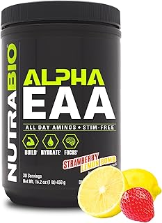 Alpha EAA (Strawberry Lemon Bomb) - All-Day Recovery, Focus, and Hydration Supplement