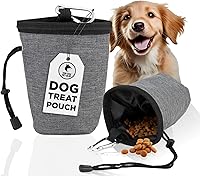 TopDogPetGear Dog Treat Pouch for Training - Waterproof Liner, Hands-Free Clip-On Puppy Treat Holder for Leash & Walks