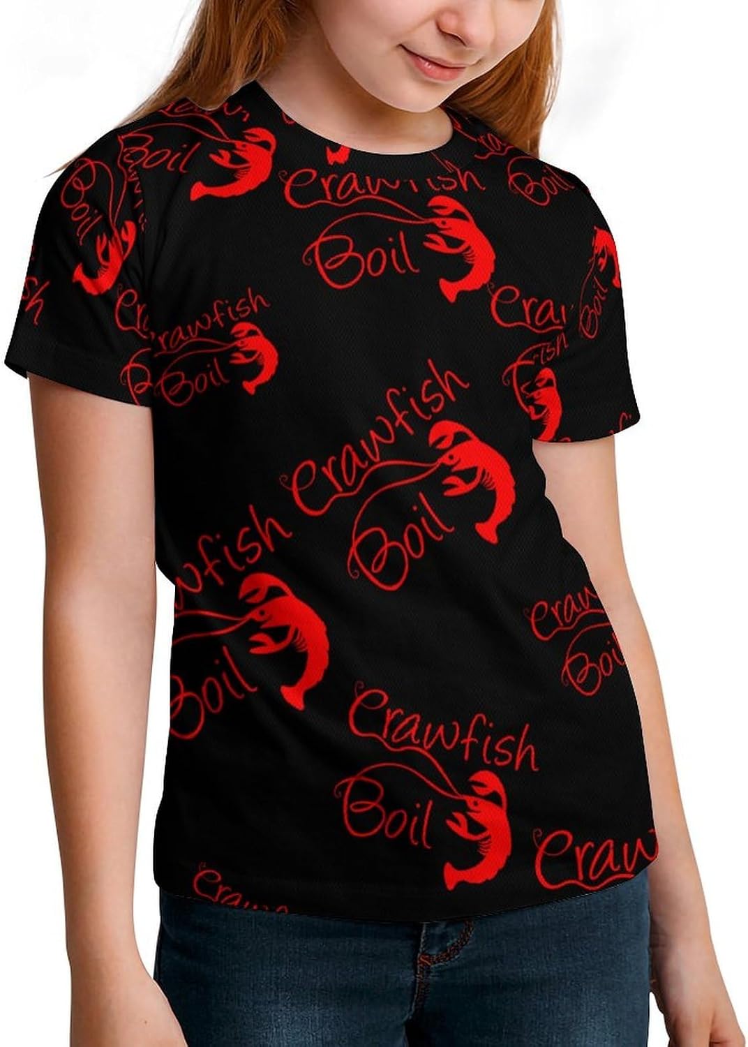 Crawfish T Shirt for Boy Girl Top Short Sleeve T-Shirt Graphic Tee