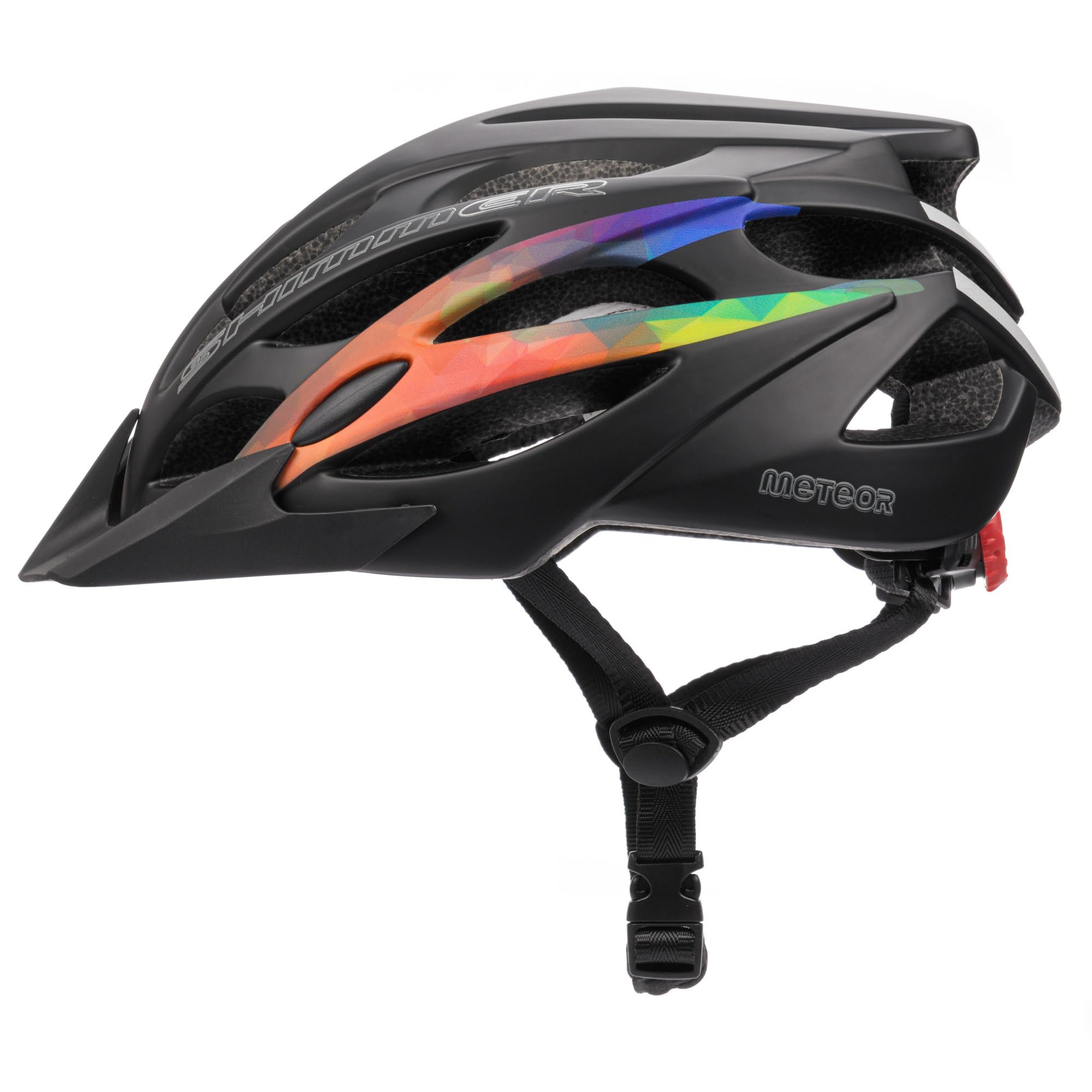 Meteor Casque Vélo Adulte Homme Femme Léger Réglable avec Visière, 23 Aérations Air Flow, Filet Anti-Insectes, Éléments Réfléchissants, Casque Cyclisme Route VTT Ville – Shimmer