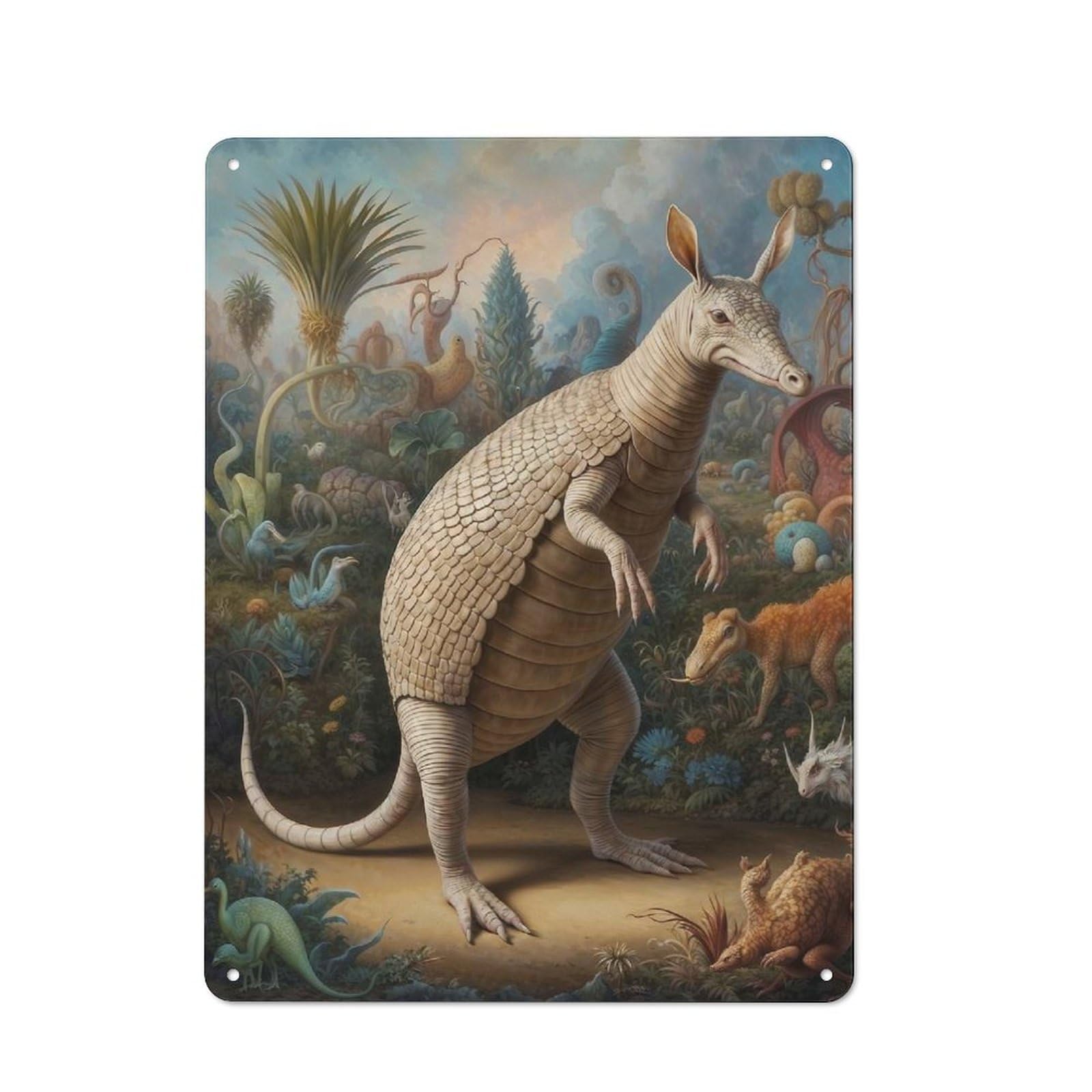 Junmoney Amazing Armadillo Safari Retro Metal Sign 40X30cm, Home Bar Decor For Pub, Home Bar, Shed Or Man Cave, For Relaxed Wall Styling