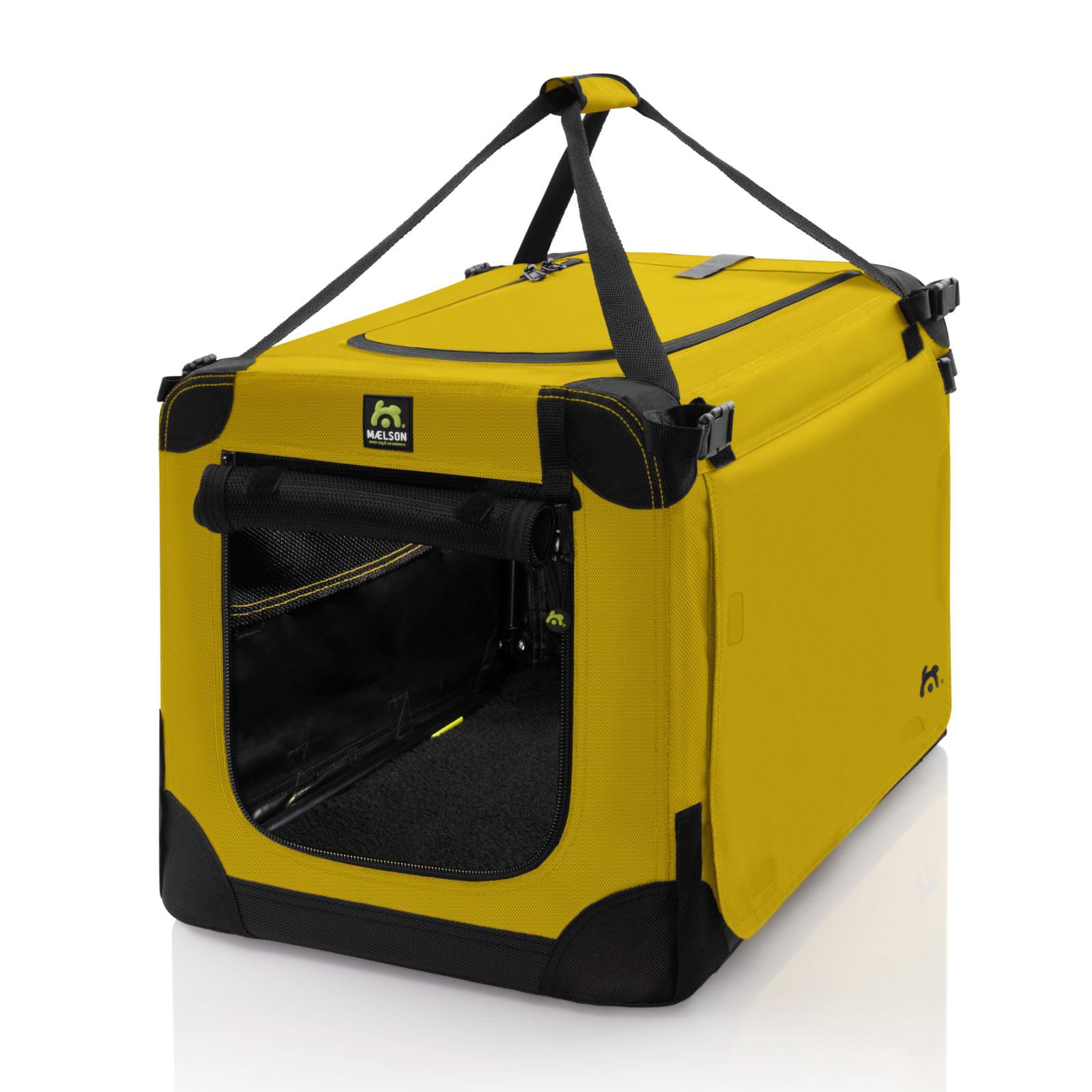 Maelson Soft Kennel Safran Gelb, 72 cm - Faltbare Hunde-Transportbox