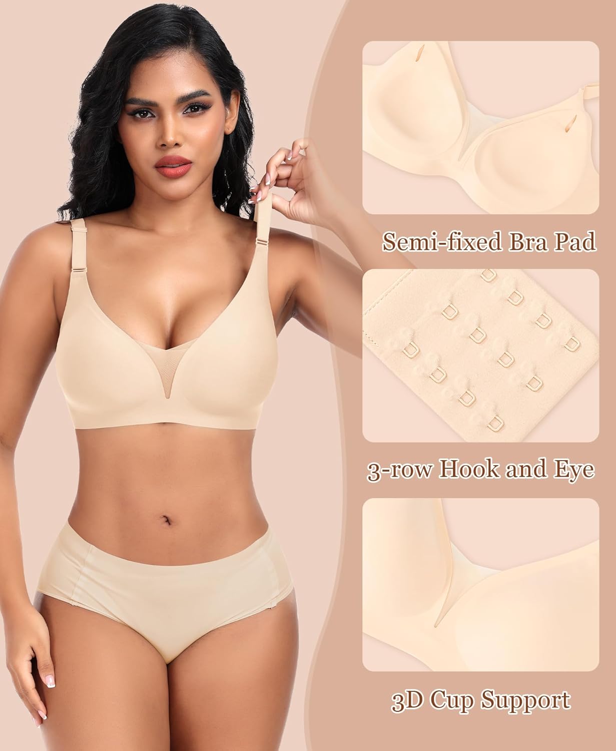 SOUTIEN-GORGE SANS FIL Sexy Femme Look Humide Bralette Lingerie