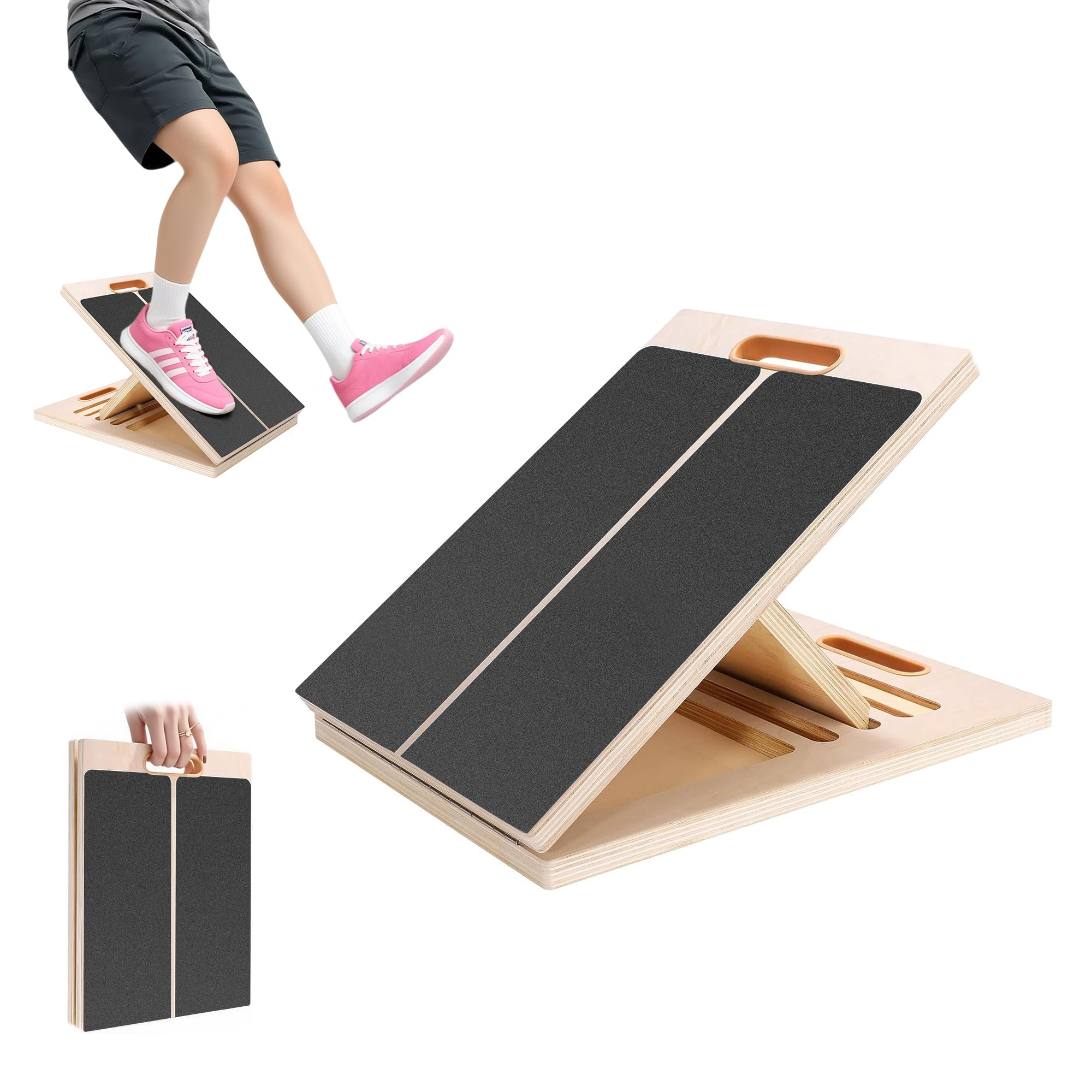 Planche d'étirement pour mollet – d'inclinaison portable pour entraînement, inclinaison, multifonction, design compact pliable | Amélioration de la force et de la stabilité pour la maison, le Planche d'étirement pour mollet – d'inclinaison portable pour entraînement, inclinaison, multifonction, design compact pliable | Amélioration de la force et de la stabilité pour la maison, le