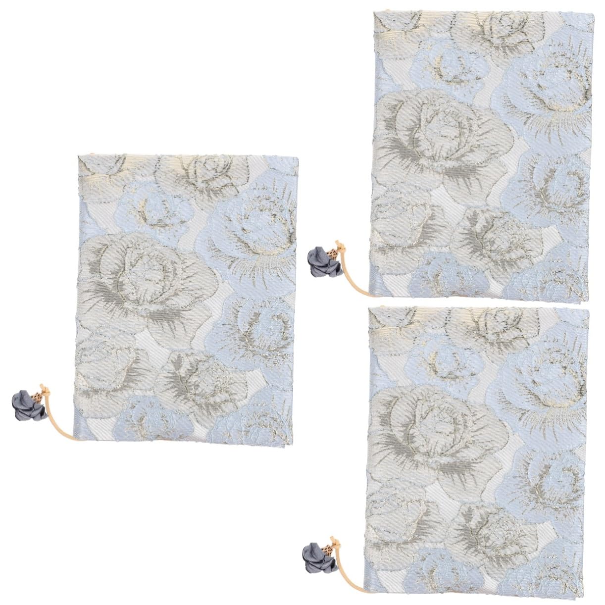 Uonlytech 3 Pièces Couverture de livre en tissu Accessoires de livre amoureux des livres décor ancien couverture de livre réutilisable protecteur de pochette de couverture de livre chiffon