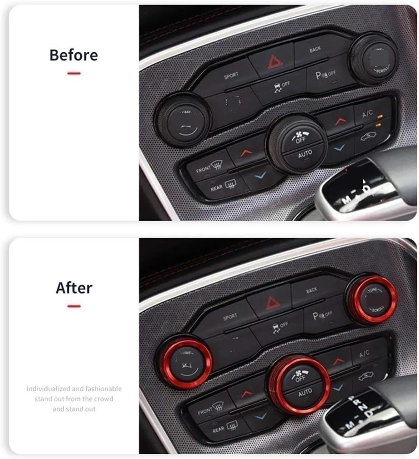 VEADONS Air Conditioner Knobs | Compatible With Dodge Challenger Charger