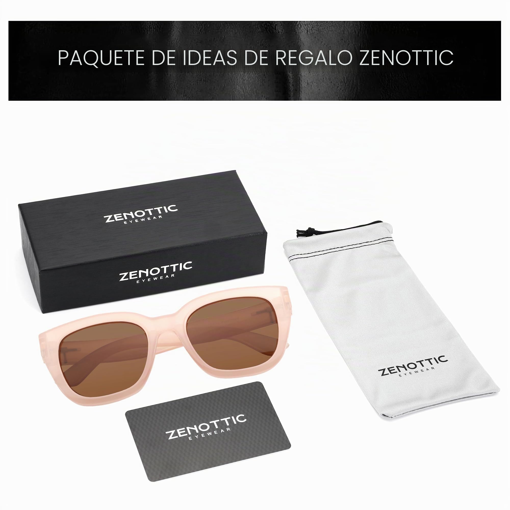 ZENOTTIC Gafas de Sol Polarizadas Estilo Ojo de Gato para Mujeres - Gafas de Sol Clásicas con Protección UV400 y Estilo Retro de Diseñador