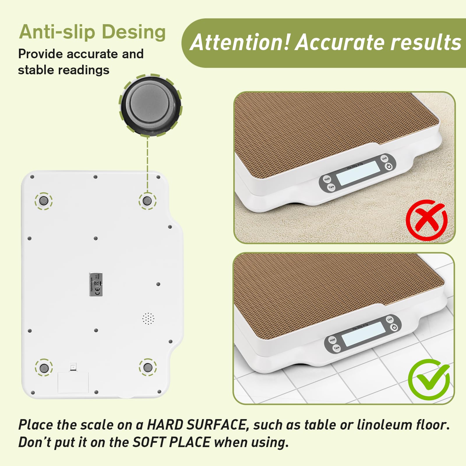 Báscula digital para mascotas con 2 bandejas extraíbles, LCD, 4 modos de pesaje kg/oz/lb/ml