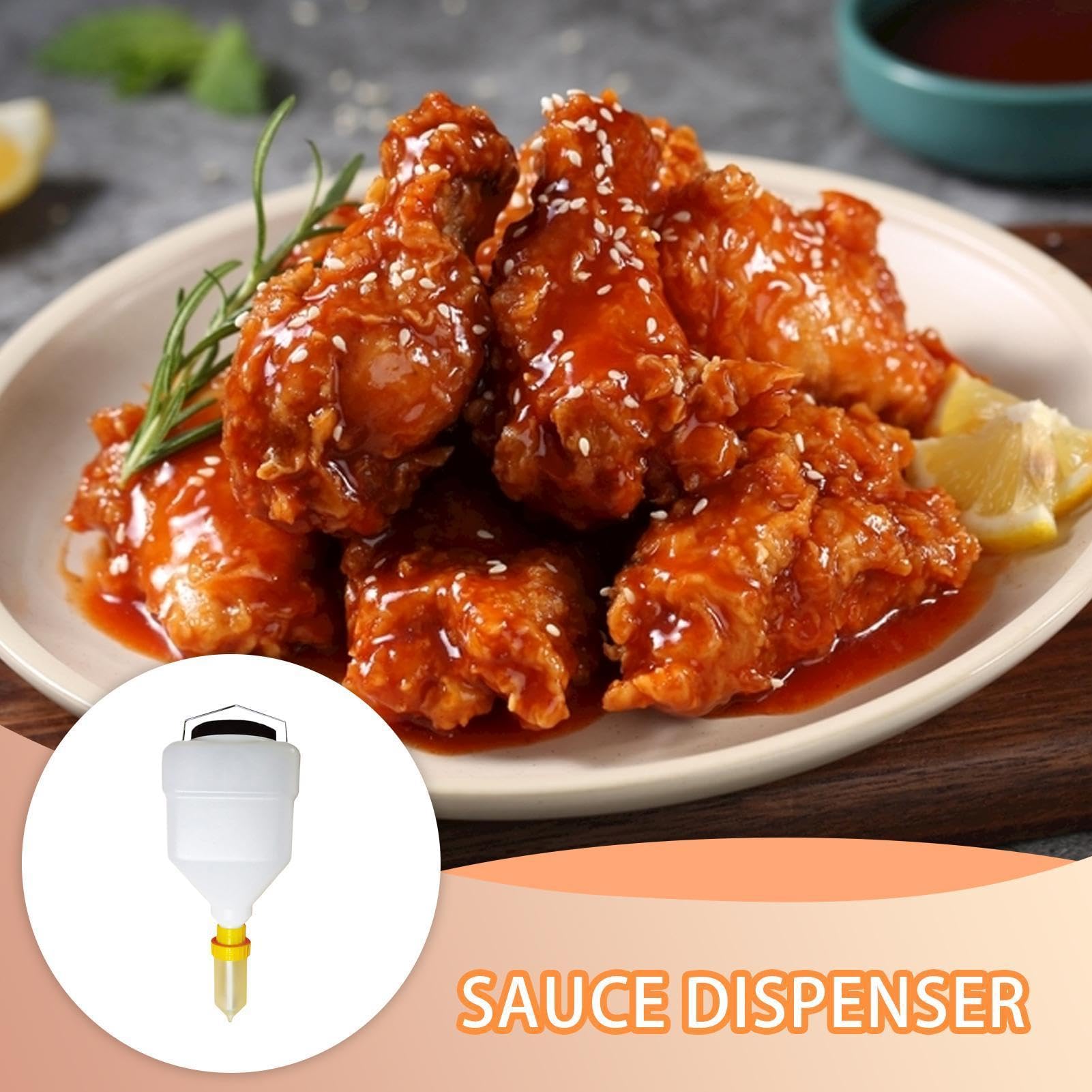 Botella flexible dispensadora – PVC a prueba de fugas de gran capacidad | Envase de salsa recargable, bomba de comercial, jarra de condimento de cocina profesional para aparador de barbacoa E